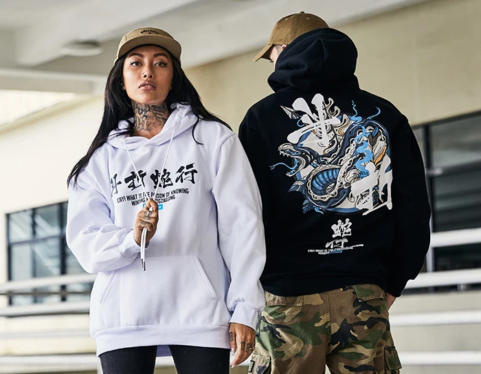 Aelfric Eden змея Китайский Персонаж флисовая мужская толстовка с капюшоном зима Harajuku Повседневный хлопковый пуловер уличная Толстовка