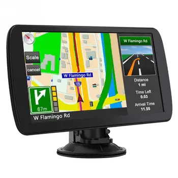 

9inch FM Transmitter Car Navigator Multifunction Easy Install LCD Display Voice Broadcast Quick Searching GPS Navigation System