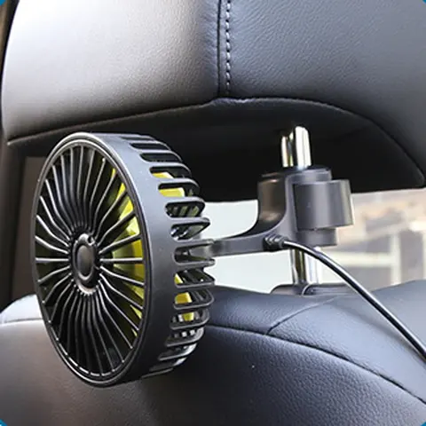 USB Car Fan for Dashboard Air Circulation Fans ABS Three Speeds Summer Cooling Fan High Airflow Fan in Summer Accessori