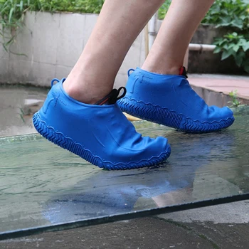 

1 Pair Reusable Silicone Shoe Cover Waterproof Rain Shoes Covers Outdoor Camping Slip-Resistant Rubber Rain Boot Overshoes S/M/L