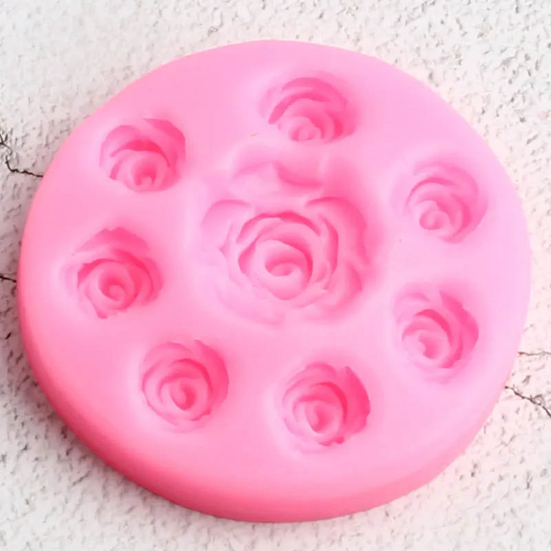 Rose Flower Silicone Molds DIY Wedding Cupcake Topper Fondant Cake Decorating Tools Candy Ploymer Clay Chocolate Gumpaste Moulds