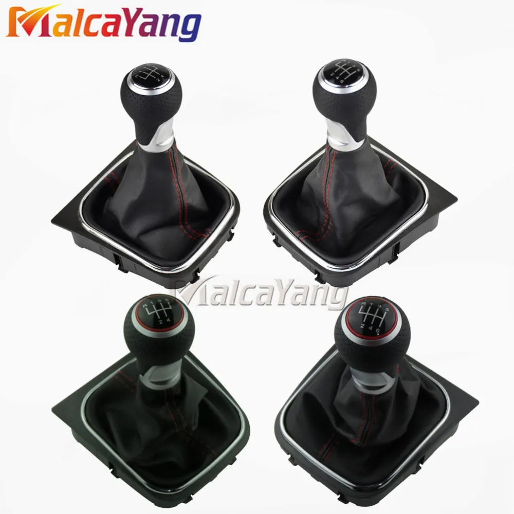 

Car Gear Shift Knob Lever Pen 5 6 Speed Boot Cover Gaitor For V-W Volkswagen Golf 5/6 MK5/6 Scirocco(2009) Octavia