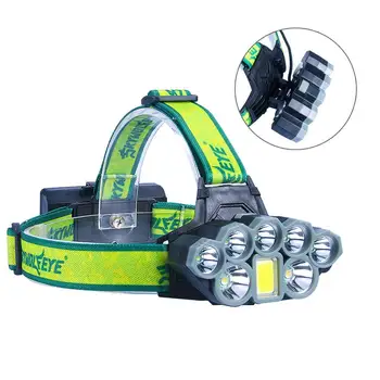 

XPE Headlamp Headlight Head Lamp Light Torch USB Charging Rechargeable Headlamp COB High Bright Flashlight T6 LED with USB Cable
