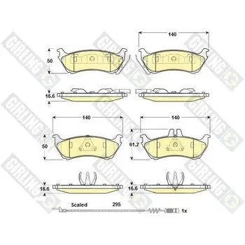

Brake pads MERCEDES W163 230-430 12.98-08.00 rear GI