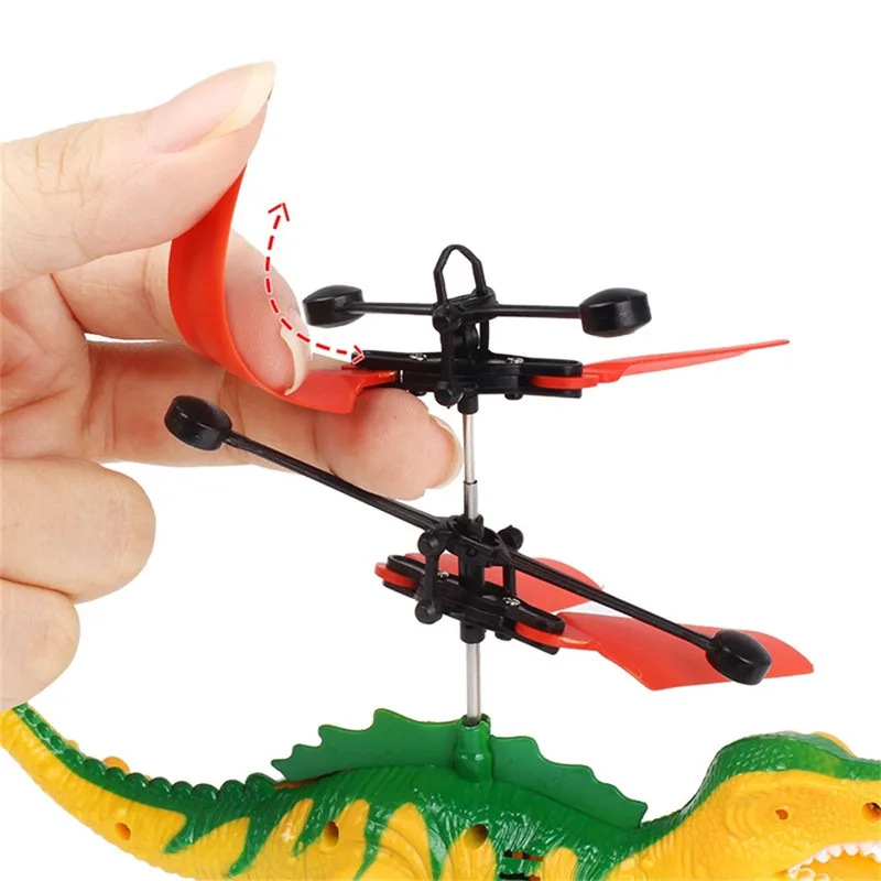 Mini Handheld Flying Dinosaur Helicopter Infrared Induction Toy RC Drone LED Lights Kids Toy Drone