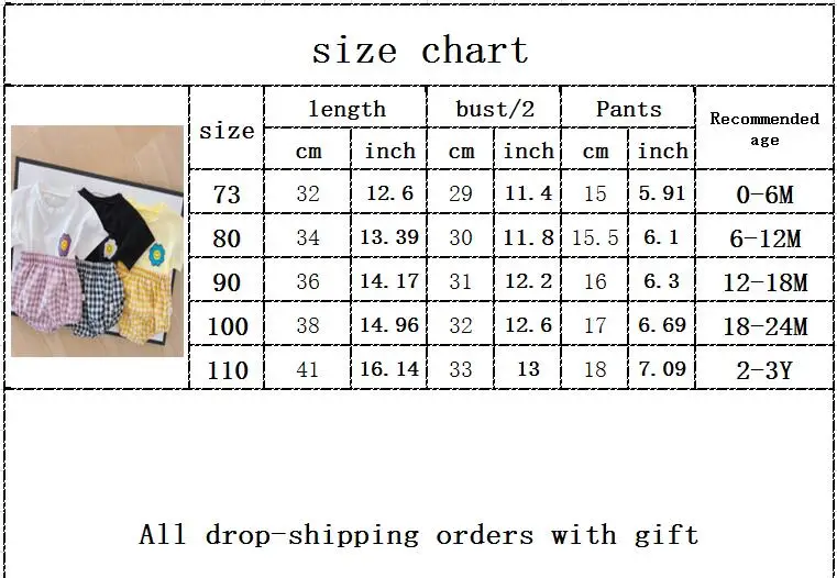 Baby Clothing Set for girl Toddler Kids Baby Girl Infant Clothes t shirt Tops Flower Print Pants plaid Cotton Casual Outfits summer 2pcs Set Baby 0-3Y Baby Clothing Set