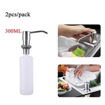 

2pcs 300ml Sink Soap Dispenser Plastic Liquid Soap Dispenser Sink Dispenser Lotion Bottle Hand Sanitizer Bottle For Kitchen