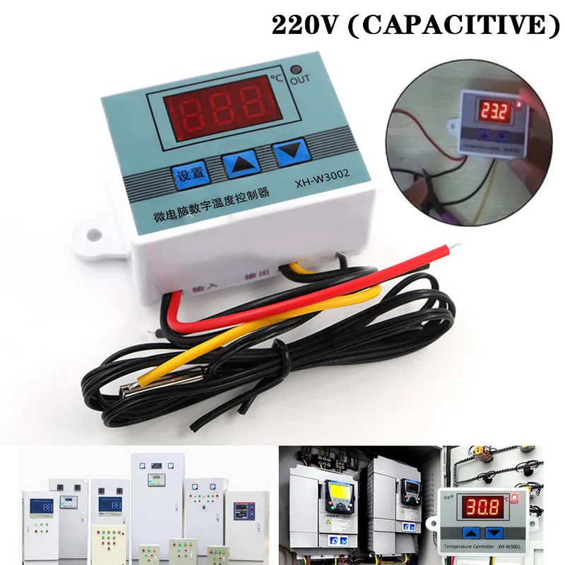 W3001 цифровой Температура контроллер термостат 110V 220V 12V 24V терморегулятор
