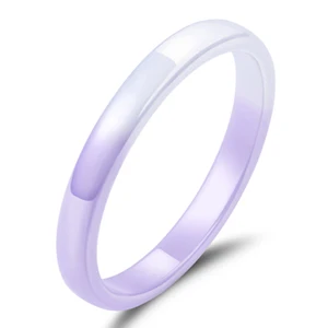 3mm Purple White Модные шириной 6 мм, цвета: розовый, голубой, фиолетовый, Цвет Керамика кольца пространство Цвет Фул Керамика Для женщин кольцо простой гребень кольцо для Для мужчин Для женщин - Цвет основного камня: 3mm Purple White