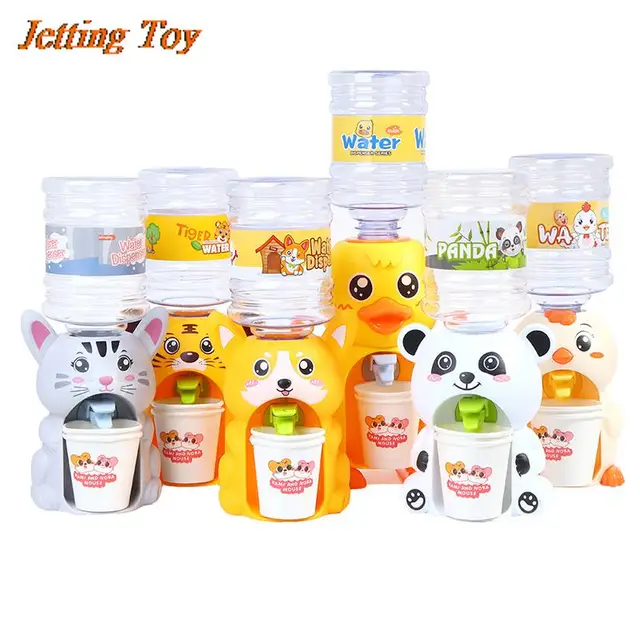 Kids Mini Cartoon Drink Water Dispenser Toy Kitchen Play House Toys for Children Game Toys 6