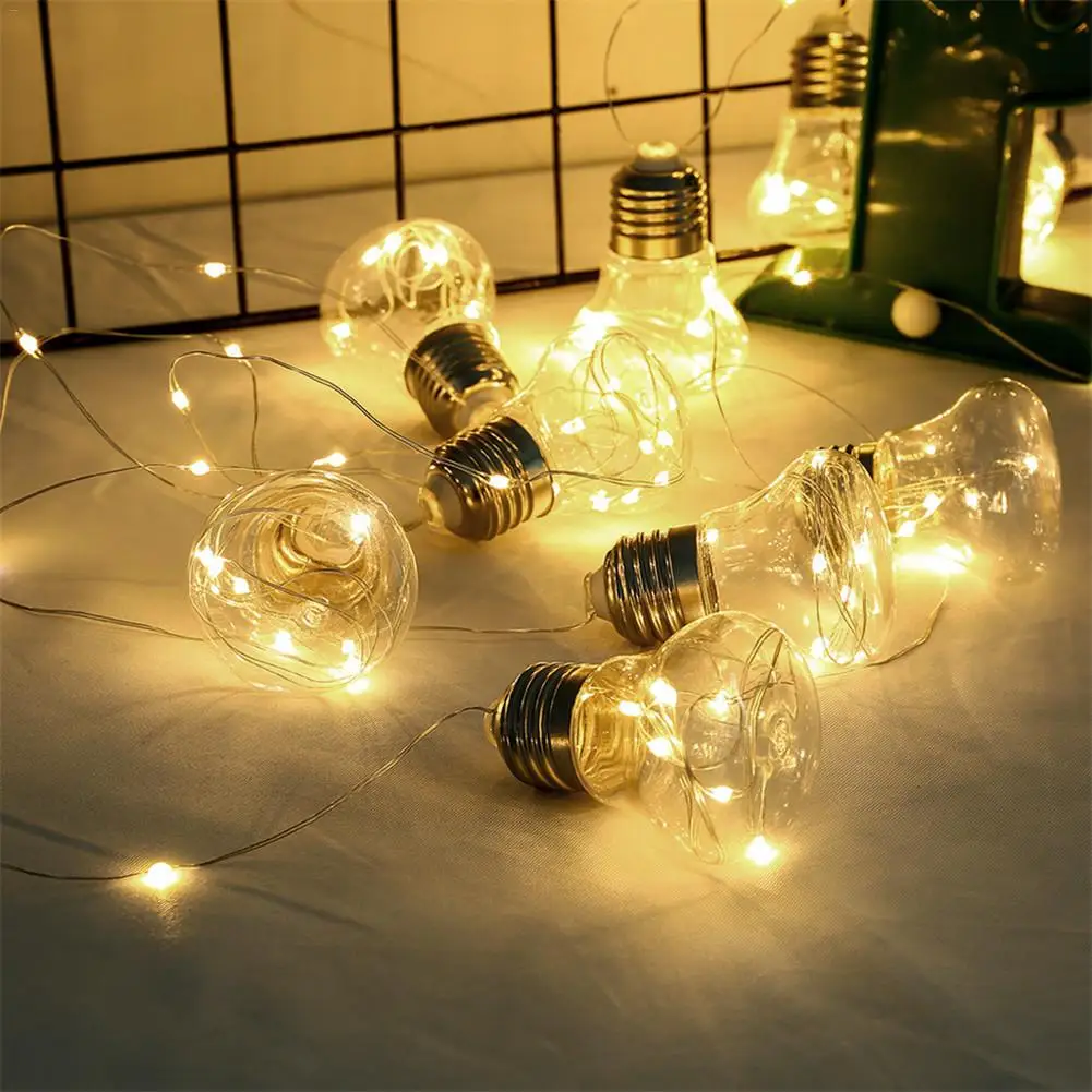 

100LED Retro String Light For Festive Party Decoration Lights Copper Wire 10 Pcs Lamp Bulb Yard Garden Wedding Led Lights