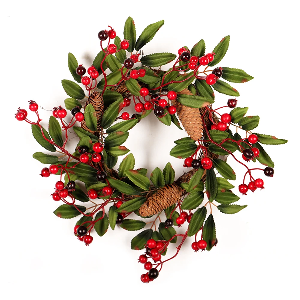 

Berries Garland Hanging Wreath Pinecones Grape Festival Supplies Twig Christmas Decorations Door Hanging