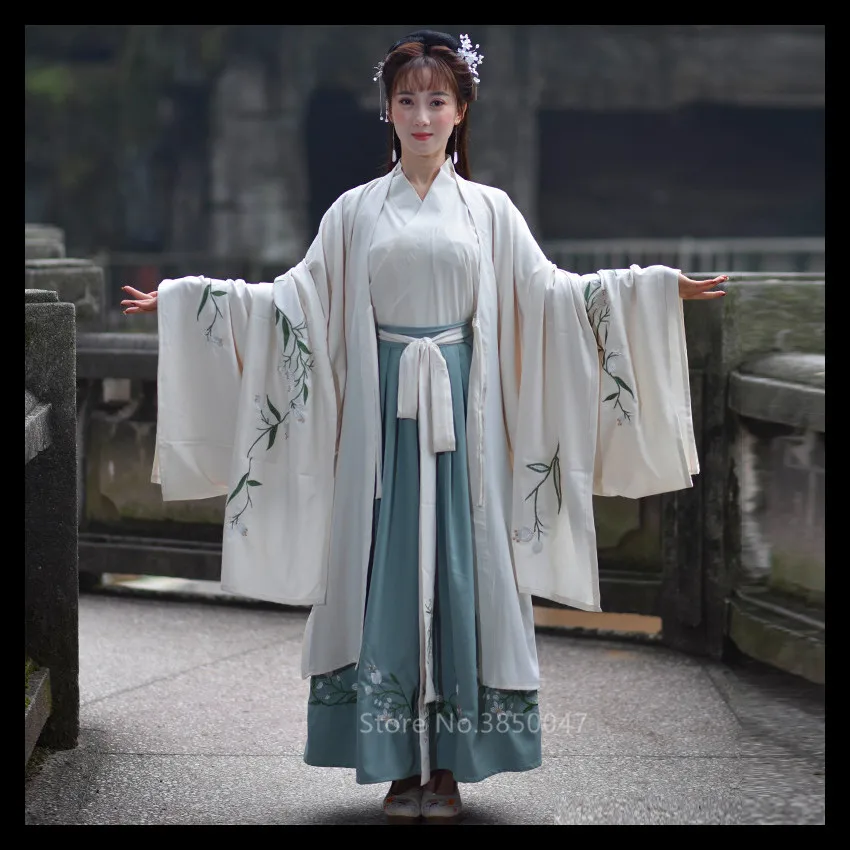 Hanfu фея косплей Традиционный китайский национальный костюм для женщин Винтаж Тан Костюм Древний китайский стиль Emboridery Новогодняя одежда - Цвет: Color9