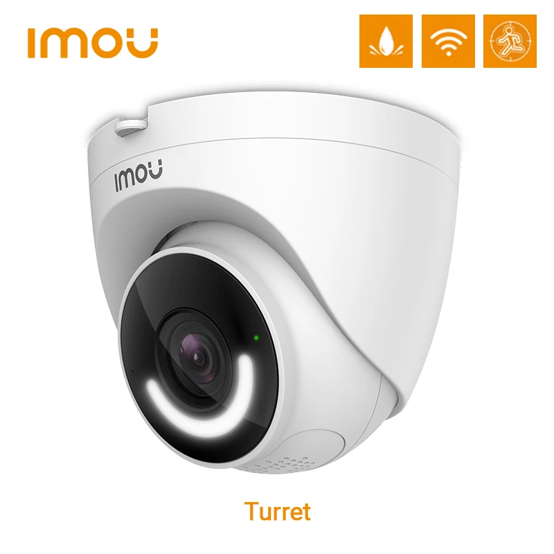 [Free 64GB SD Card]Dahua Imou Smart Security Camera Turret 1080P Night Vision Deterrence Human Detection Two-way Talk IP67