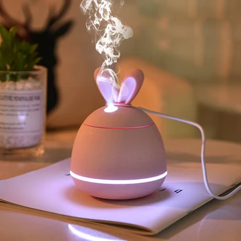 

ELOOLE 200ML Mini Air Humidifier Ultrasonic Aroma Essential Oil Diffuser for Home Car USB Fogger Mist Maker with Romantic Light