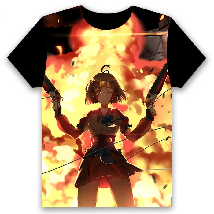 Модная футболка аниме Koutetsujou No Kabaneri Ikoma mumei Косплей короткий рукав топы унисекс Повседневная Черная футболка Летняя забавная рубашка
