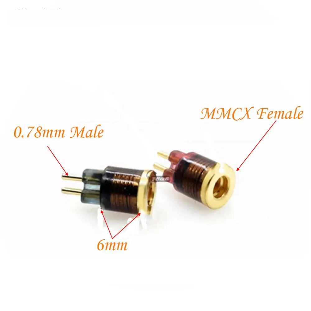 

pair Headphone Plug for W4r UM3x 1964 Heir 10.A IEM8.0 IEM10.0 KZ zs5/zs3 0.78mm Male to MMCX Female Converter Adapter