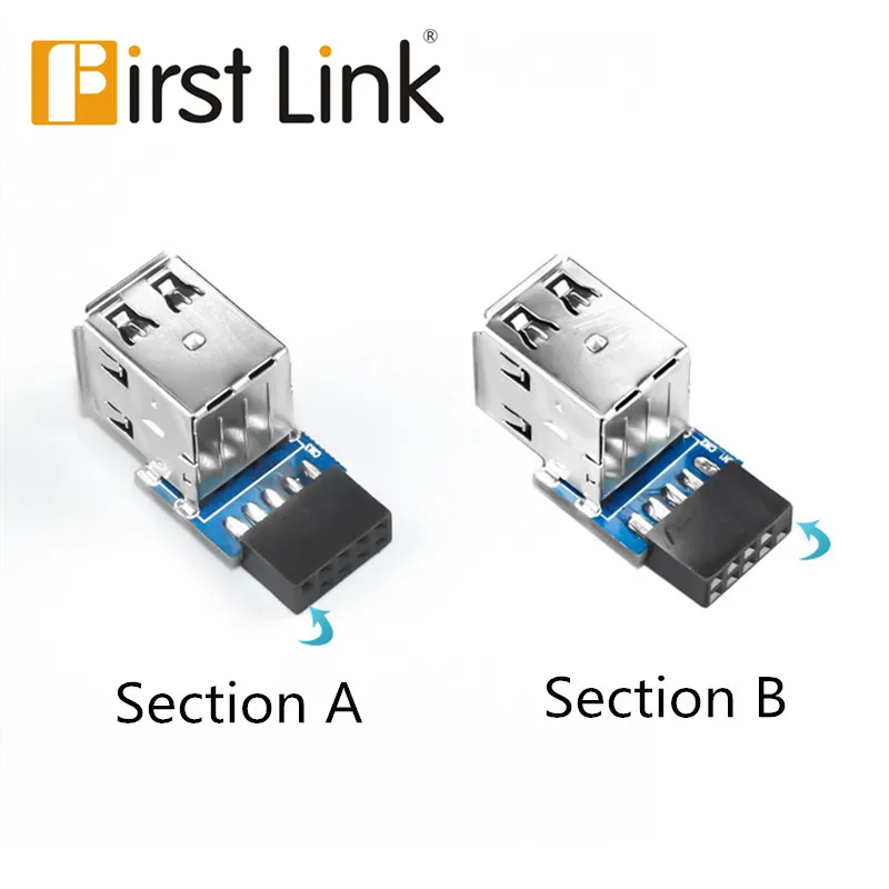

Desktop motherboard USB extension 9Pin/10Pin pin to dual USB2.0 female Bluetooth dongle