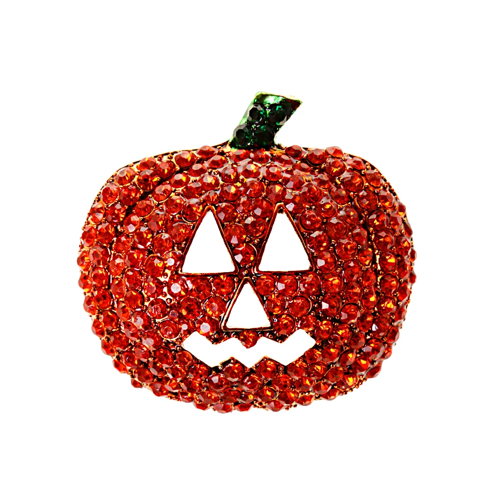 

HOT STYLE LOVELY CRYSTAL HALLOWEEN CHRISTMAS PUMPKIN BROOCH PIN JEWELRY GIFT FASHION BROACH