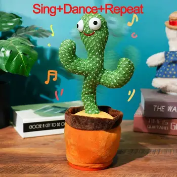 Rozmowa taniec kaktus USB ładowanie Shake pluszowa zabawka piękna edukacja dziecięca lalka powtórz akcesoria do dekoracji wnętrz tanie i dobre opinie CN (pochodzenie) Flower Nowoczesne Do not include Battery