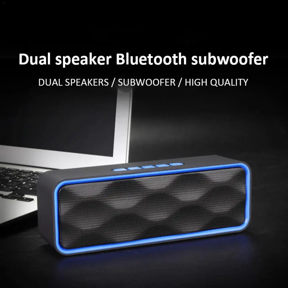 Портативный Bluetooth 5,0 динамик Мультимедиа USB Сабвуфер автомобильный беспроводной стерео динамик поддержка для мобильного телефона открытый динамик