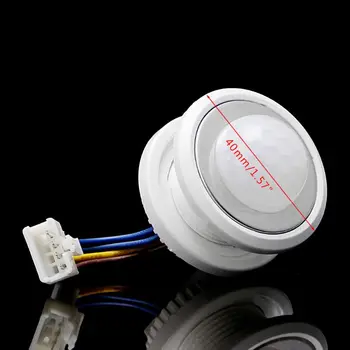 

40mm AC100-240V LED Bulb with PIR Motion Sensor Detector Infrared Switch With Time Delay Adjustable C90A New Drop ship