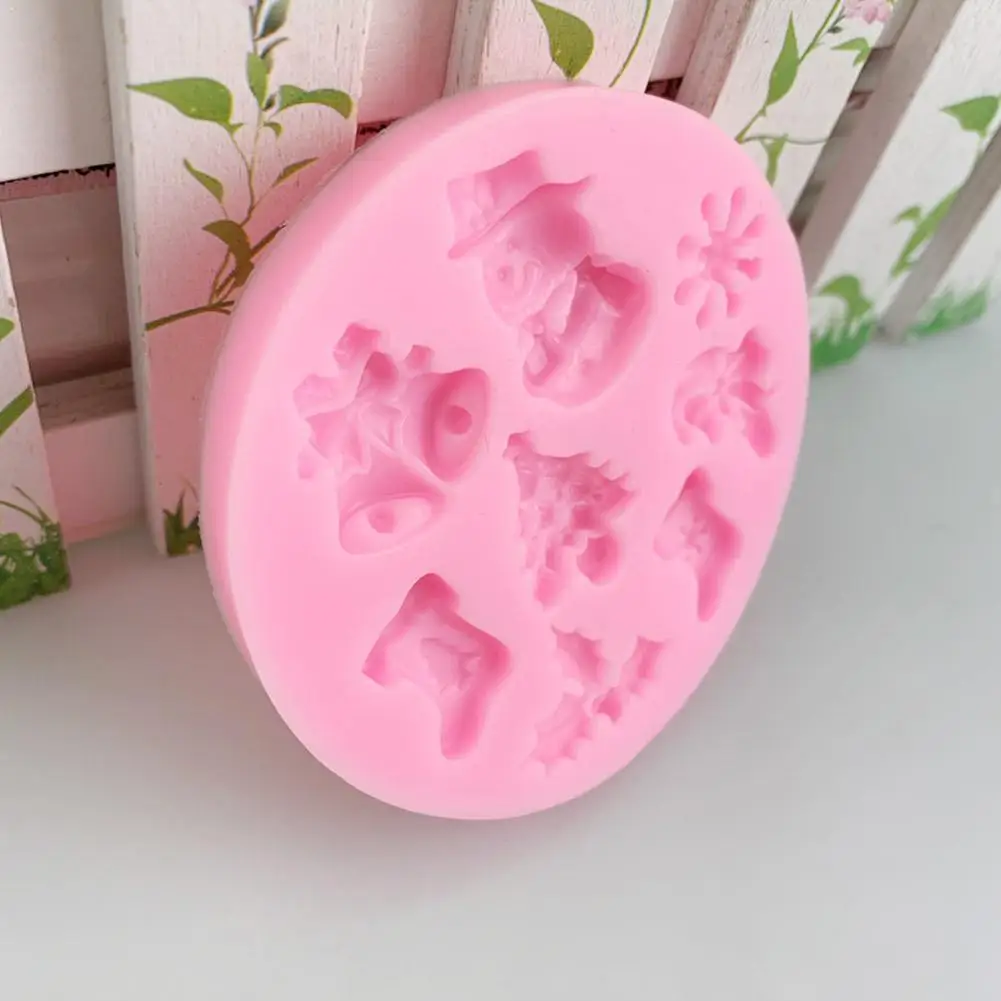 

Christmas Snowman Shape fondant silicone mold kitchen cupcake baking tools candy making pastry decoration chocolate Clay X4P1