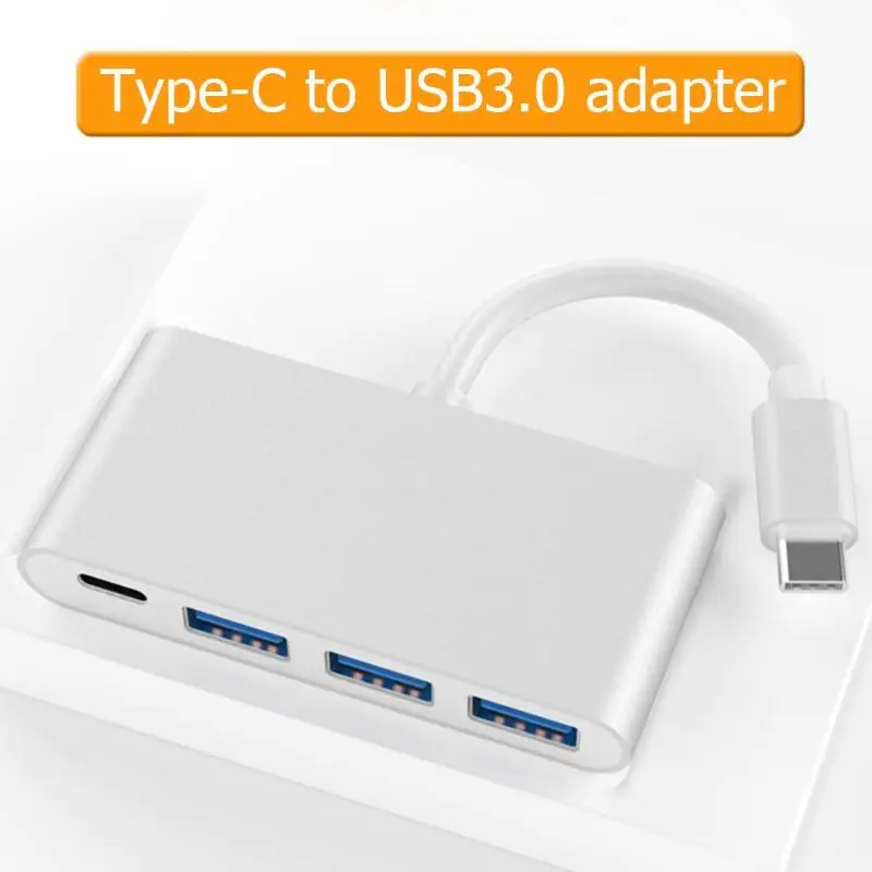 Горячая type-C концентратор Классическая нежная текстура type-C концентратор type-C до 3 USB 3,0+ PD зарядный разветвитель конвертер для ноутбука MacBook