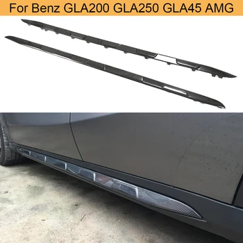 

Car Side Skirts Body Kits for Mercedes-Benz GLA Class GLA45 AMG GLA200 GLA250 2015 2016 Side Skirts Extension Lip Carbon Fiber