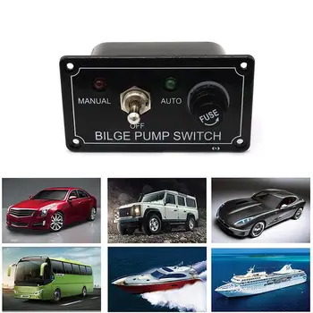 

3 Way DC 12V Fused Marine Bilge Pump Switch Panel with LED Indicator Light
