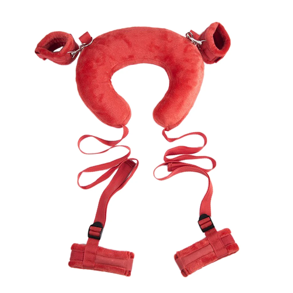 Adjustable Cotton Leg Stretching Belt Bound Ratchet Tie Down Alternative Female Handcuffs Foot Cuffs Adult Couples Flirting Toys