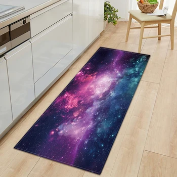 

Large Size Living Room Kitchen Carpet Starry Sky Printed Entrance Door Mat Anti-Slip Floor Mat Bedroom Bedside Carpet Bath Rug