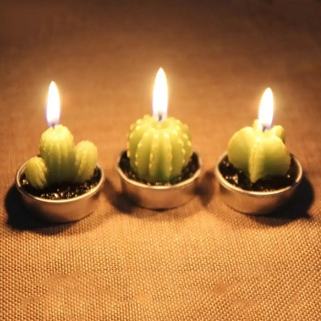 

Christmas Wedding Home Party Party 40 Plant Casual 30 Candle Cactus Simulation Candles minutes Decorative Art Light for Home