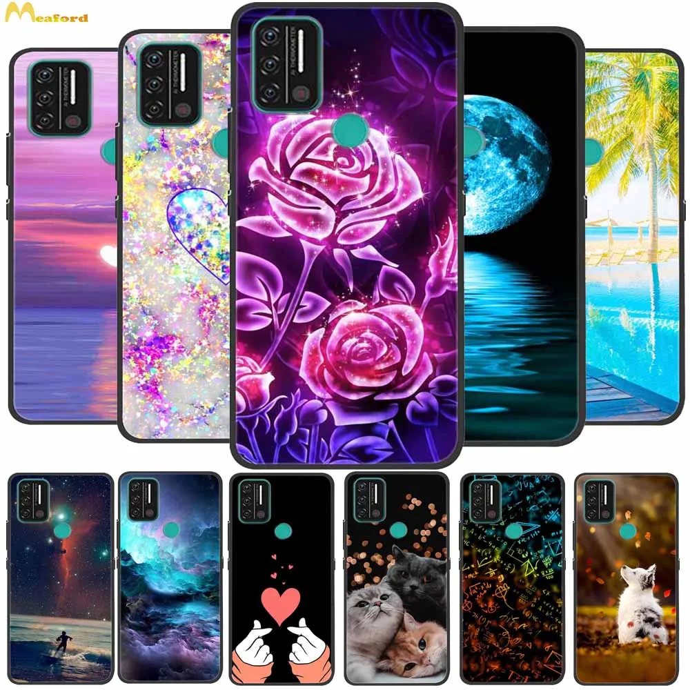 For Umidigi A9 PRO Case Silicone Soft Phone Cover A5 Pro / S5 Cases A9Pro Funda Cute Wolf Cats Black TPU Bumper | Мобильные телефоны