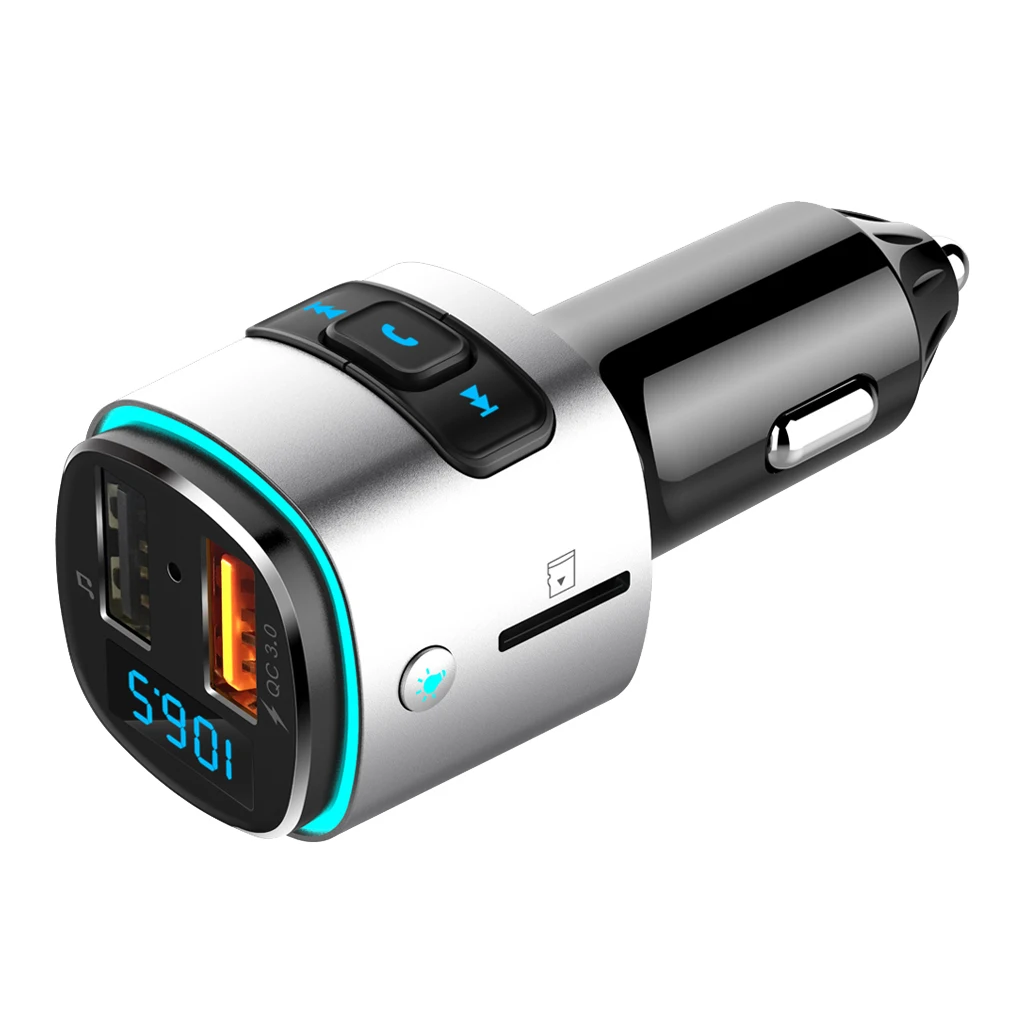 Universal Car Kit Handsfree Wireless BT4.2 FM Transmitter Audio MP3 Player USB Charger QC3.0 For Car Truck RV Boat Yacht Etc 