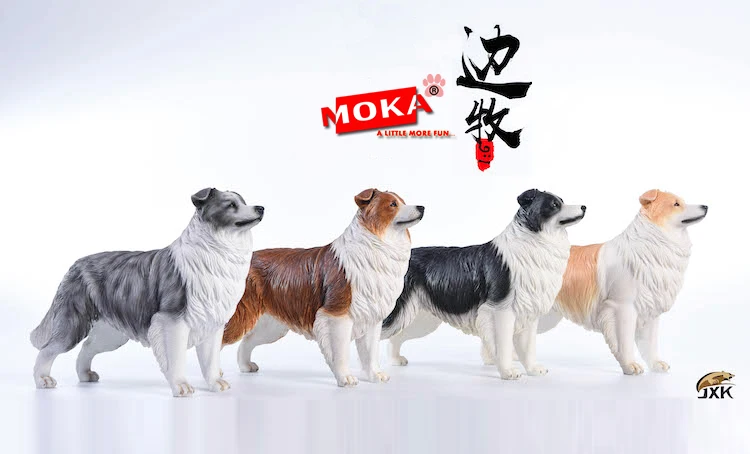 Мока JXK1/6 коллекционная статуя собаки колли из смолы набор для гаража модель