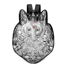 Стиль Европа и Америка маленький рюкзак-монстр крутой рельефный животный стиль открытый рюкзак лиса Женская сумка поколение F