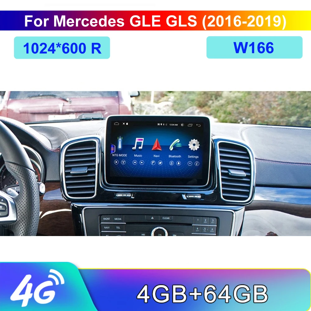 8 ядерный 4 + 64G Автомобильный Android дюймовый дисплей для Mercedes Benz GLE W166 2015 2018 экран