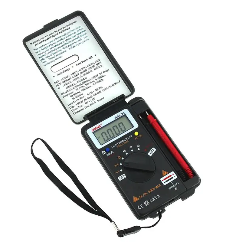 ANENG AN8203 DMM Интегрированный ручной карманный мини цифровой AC/DC Цифровой мультиметр