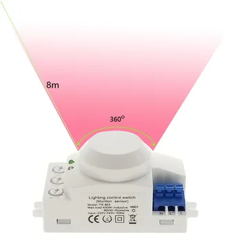 

Hot Sale 5.8GHz HF System LED Microwave 360 Degree Radar motion Sensor Light Switch Body Motion Detector