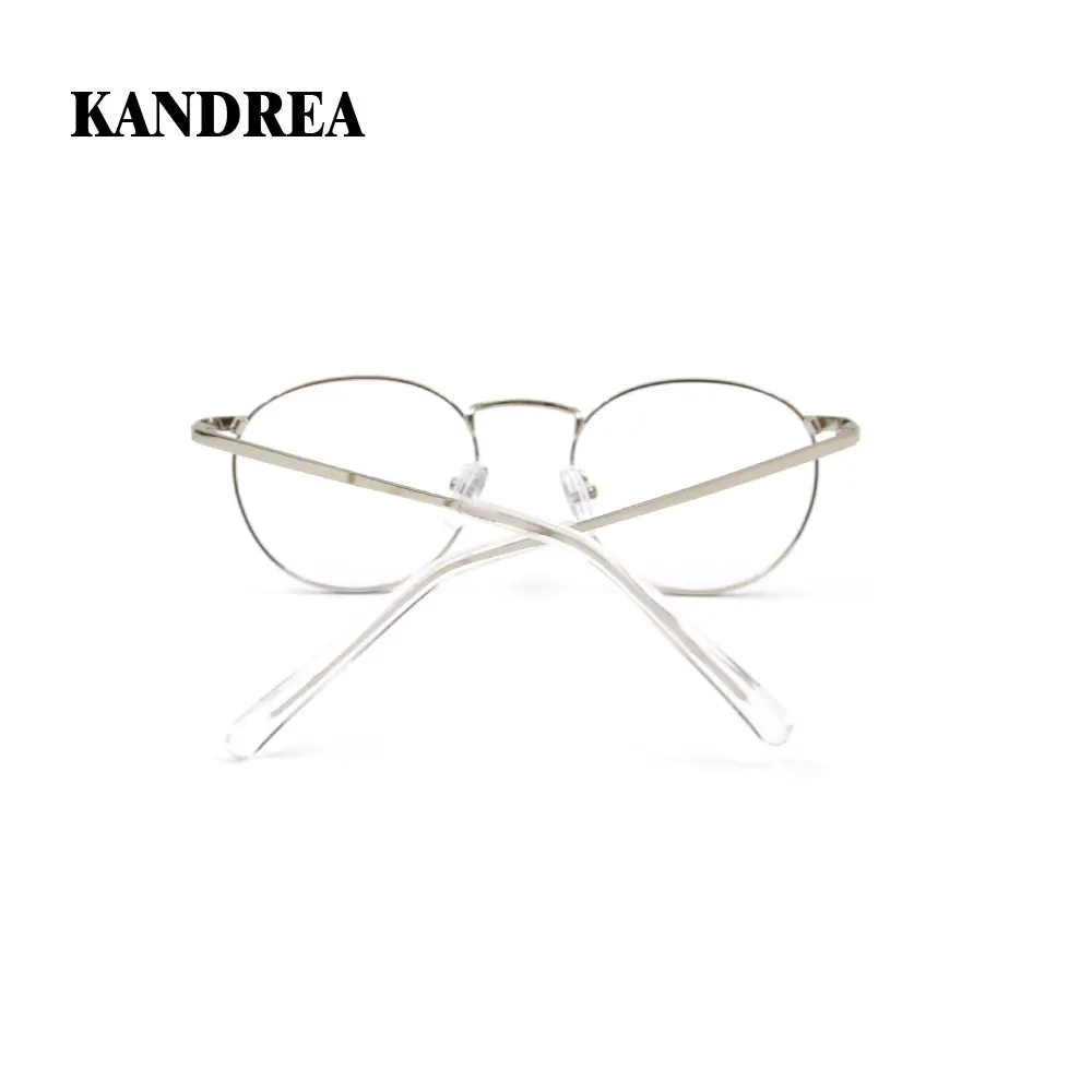 KANDREA новые женские очки оправа круглые металлические мужские очки 3 цвета кошачий глаз оптические очки по рецепту