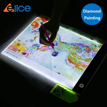 Elice A4 led light pad diamond painting, USB Powered Light Board Kit, Digital Graphics Tablet for Drawing Pad Art Painting board