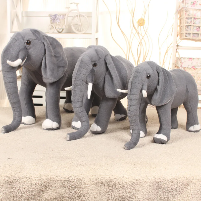 standing stuffed elephant