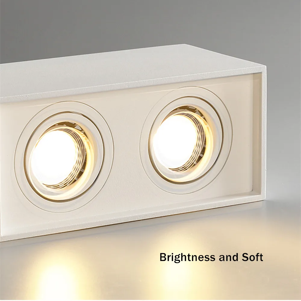 [DBF] квадратный поверхностный монтируемый светодиодный светильник со сменным GU10 Светодиодный светильник 5 Вт 7 Вт 10 Вт 14 Вт Светодиодный точечный потолочный светильник AC85V-265V в помещении