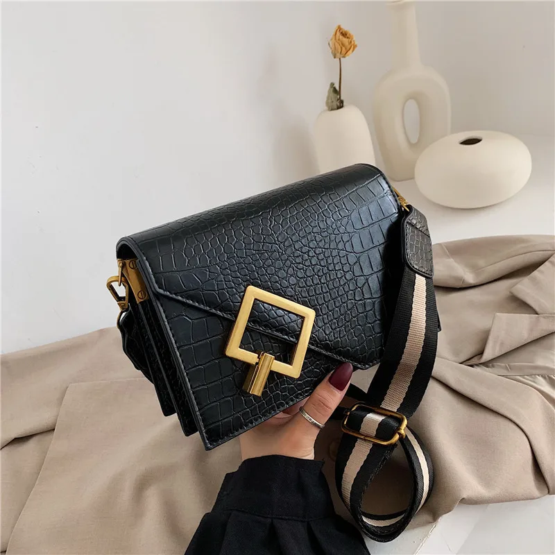 

Female Crocodile Pattern Shoulder Crossbody Bag For Women 2020 Leather Luxury Handbag Famous Brand Designer Ladies Hand Sac Main