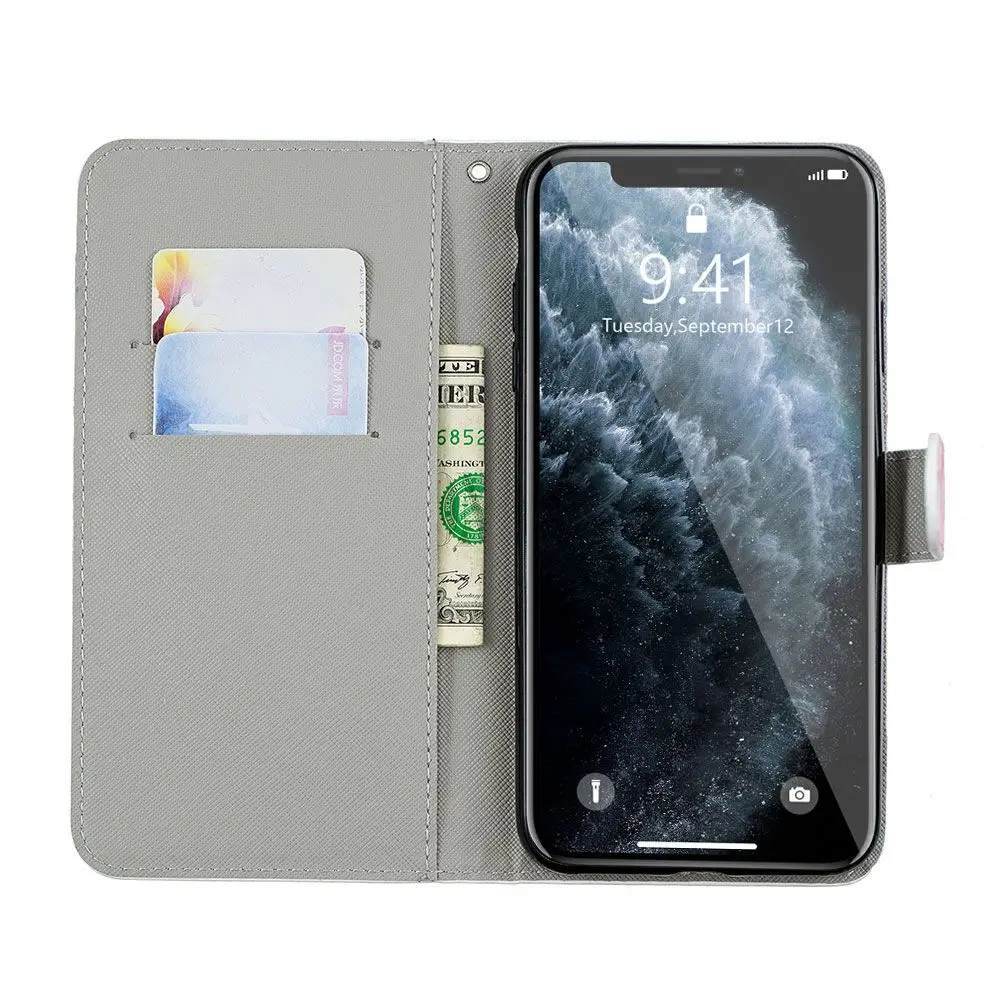 KISSCASE кожаный чехол Coques с цветами для huawei P30 Pro P20 P10 P8 Lite, чехол-кошелек для huawei Honor 8 9 10 mate 20 Lite, чехол