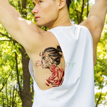 

Waterproof Temporary Tattoo Sticker rose beauty girl fake tatto flash tatoo tatouage big size body art arm leg for men women