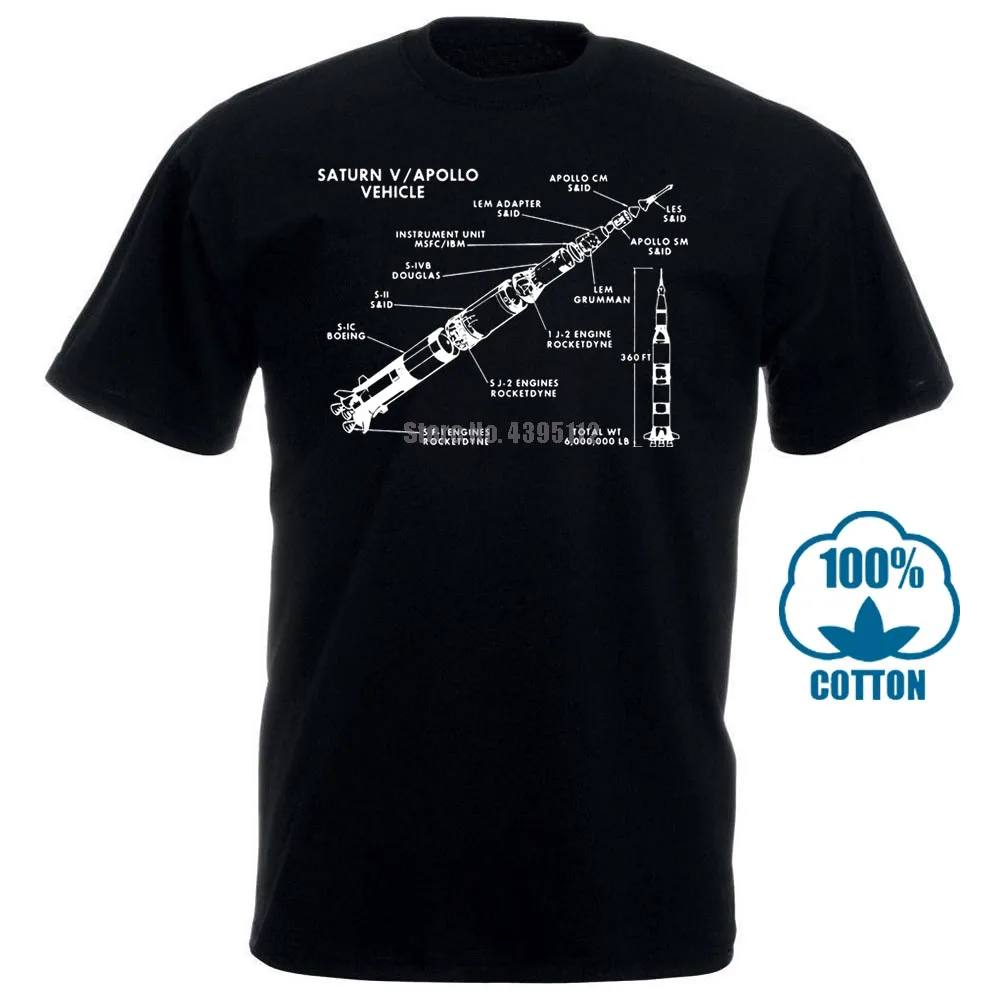 

Not Just Nerds Saturn V Rocket Stages Blueprint Apollo Mission 5 T Shirt Mens Hot 2018 Summer Short Sleeves T Shirt Tee Shirts
