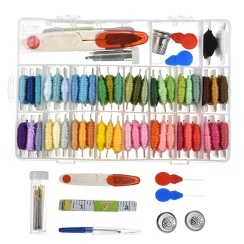 

Embroidery Floss with Organizer Storage Box String Embroidery Thread Kit&Cross Stitch Thread for String Making Bracelets Gift