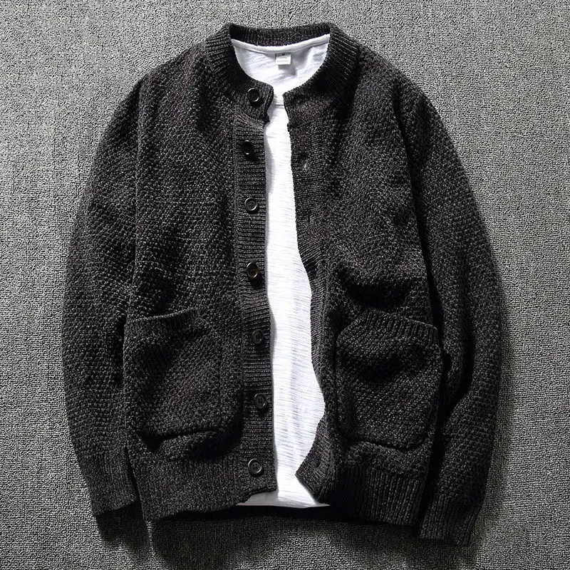 

Spring Autumn Men Sweater Cardigan Sweaters Boys Fashion Outerwear M L XL 2XL 3XL